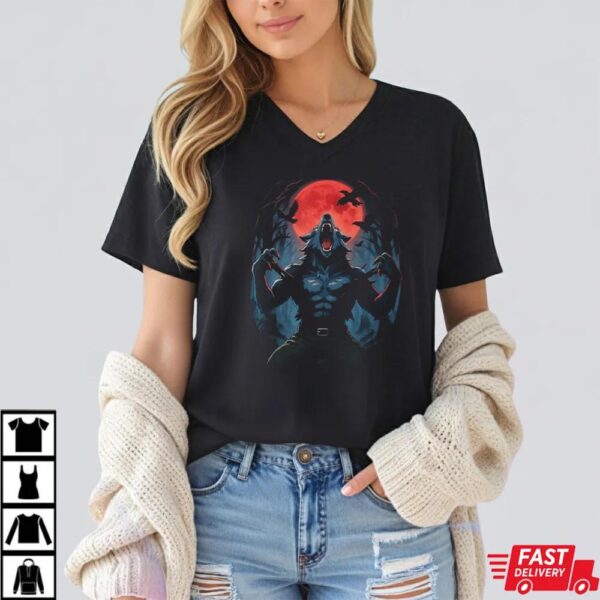 Wolf Ripping Werewolf Howling at Moon Shirt, werewolf shirt meme Wolf Ripping Werewolf Howling at Moon Shirt, werewolf shirt meme