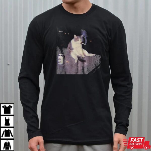 Smoking Cat Funny Meme Tshirt