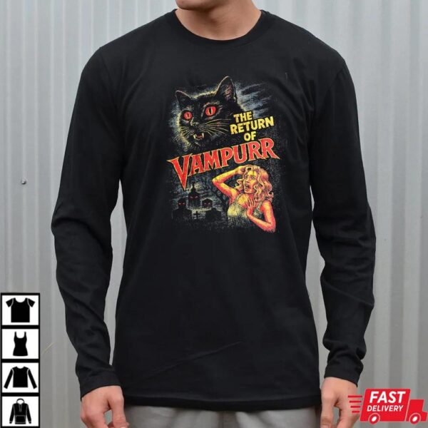 Vintage 90s Style Halloween Cat Shirt