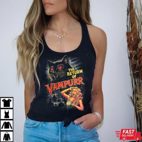 Vintage 90s Style Halloween Cat Shirt