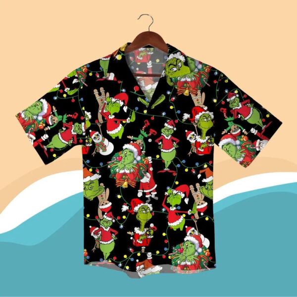 Grinch Christmas Hawaiian Shirt And Short