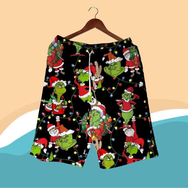 Grinch Christmas Hawaiian Shirt And Short