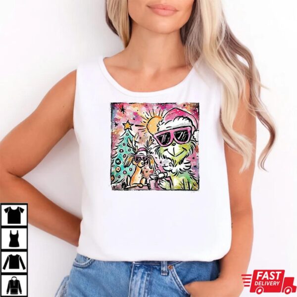 Pink Grinch Christmas preppy glitter Shirt Pink Grinch Christmas preppy glitter Shirt