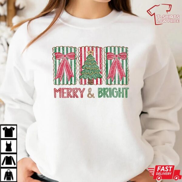 Merry and Bright Coquette Christmas Shirt