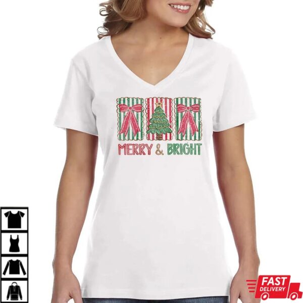 Merry and Bright Coquette Christmas Shirt