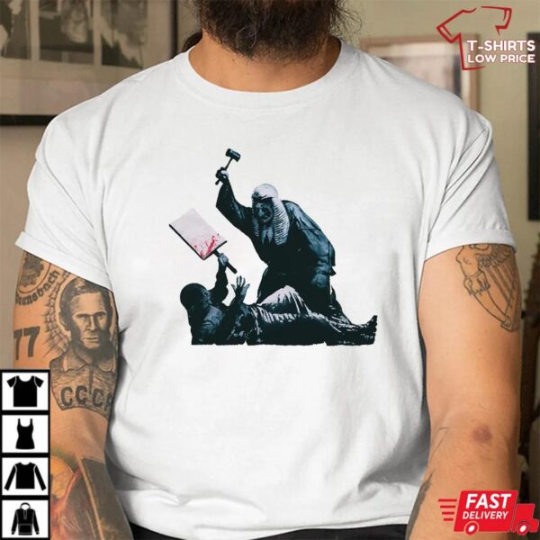 Political Street Art Graphic Tee, Justice Attack Design