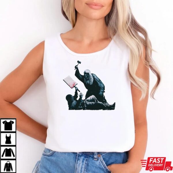 Political Street Art Graphic Tee, Justice Attack Design