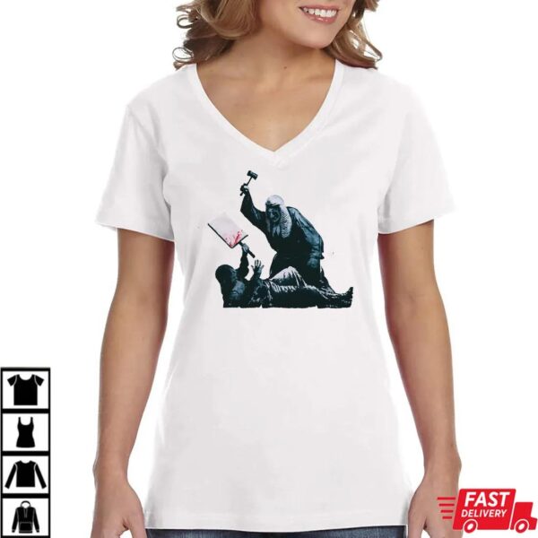Political Street Art Graphic Tee, Justice Attack Design