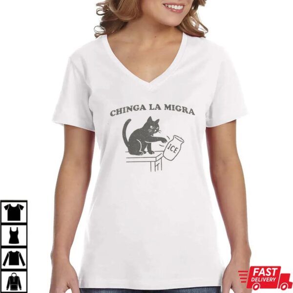 Chinga La Migra Funny Cat Protest Shirt, Abolish ICE Funny Cat Political Tee Chinga La Migra Funny Cat Protest Shirt, Abolish ICE Funny Cat Political Tee