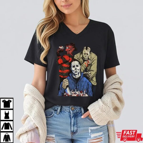 Freddy Krueger Jason Voorhees Michael Myers Horror Movie T-Shirt – Slasher Icons Tee