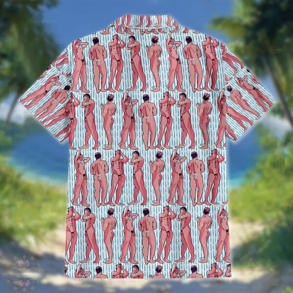 Funny Naked Men Hawaiian Shirt – Adult Humor Beach Aloha Party Tee