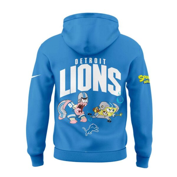 Detroit Lions Celebrating SpongeBob NFL 25th Anniversary 3D Hoodie