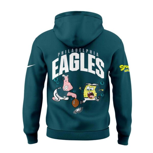Philadelphia Eagles Celebrating SpongeBob NFL 25th Anniversary 3D Hoodie