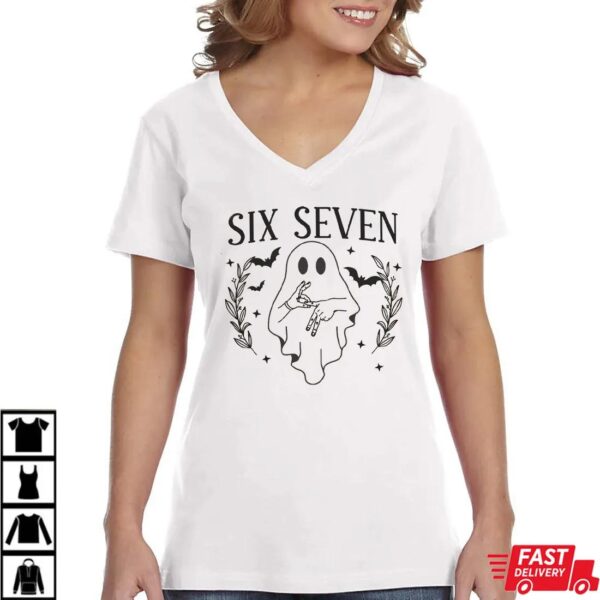 Six Seven Ghost Shirt – Funny Spooky Halloween Hand Sign Tee Six Seven Ghost Shirt – Funny Spooky Halloween Hand Sign Tee