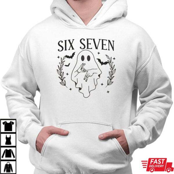 Six Seven Ghost Shirt – Funny Spooky Halloween Hand Sign Tee Six Seven Ghost Shirt – Funny Spooky Halloween Hand Sign Tee