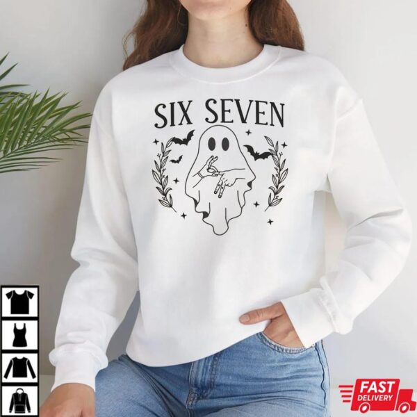 Six Seven Ghost Shirt – Funny Spooky Halloween Hand Sign Tee Six Seven Ghost Shirt – Funny Spooky Halloween Hand Sign Tee