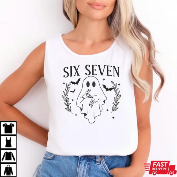 Six Seven Ghost Shirt – Funny Spooky Halloween Hand Sign Tee Six Seven Ghost Shirt – Funny Spooky Halloween Hand Sign Tee