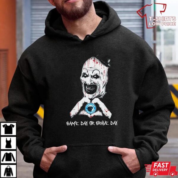 Carolina Panthers Halloween Clown Shirt – Game Day or Grave Day Horror Carolina Panthers Tee