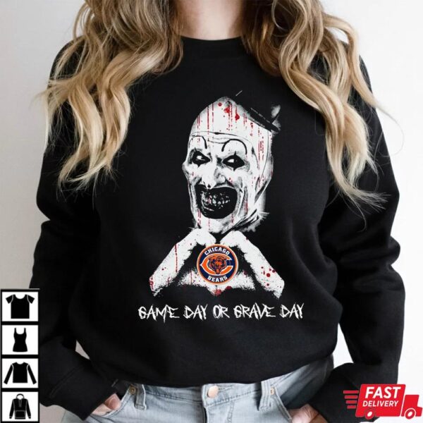 Chicago Bears Halloween Clown Shirt – Game Day or Grave Day Horror Chicago Bears Tee Chicago Bears Halloween Clown Shirt – Game Day or Grave Day Horror Chicago Bears Tee