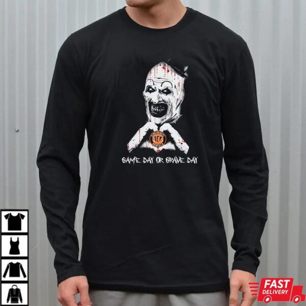 Cincinnati Bengals Halloween Clown Shirt – Game Day or Grave Day Horror Cincinnati Bengals Tee Cincinnati Bengals Halloween Clown Shirt – Game Day or Grave Day Horror Cincinnati Bengals Tee