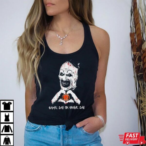 Cleveland Browns Halloween Clown Shirt – Cleveland Browns Game Day or Grave Day Horror Tee