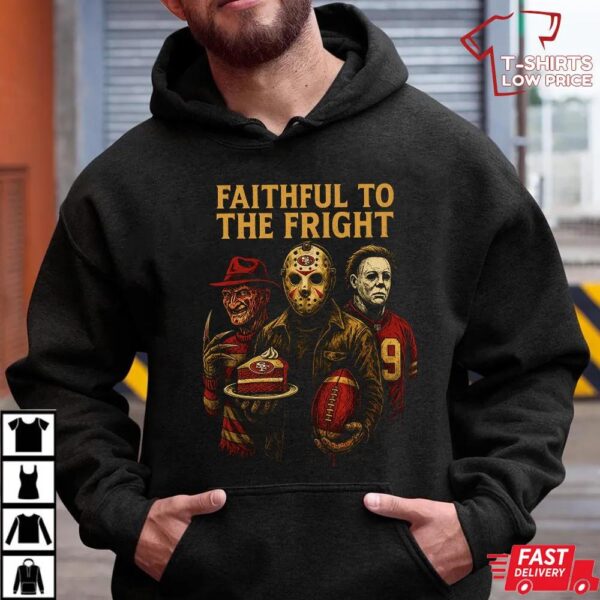 Freddy Krueger Jason Voorhees Michael Myers San Francisco 49ers Halloween T-Shirt Freddy Krueger Jason Voorhees Michael Myers San Francisco 49ers Halloween T-Shirt
