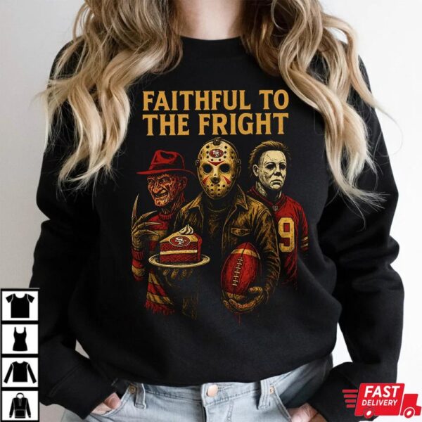 Freddy Krueger Jason Voorhees Michael Myers San Francisco 49ers Halloween T-Shirt Freddy Krueger Jason Voorhees Michael Myers San Francisco 49ers Halloween T-Shirt