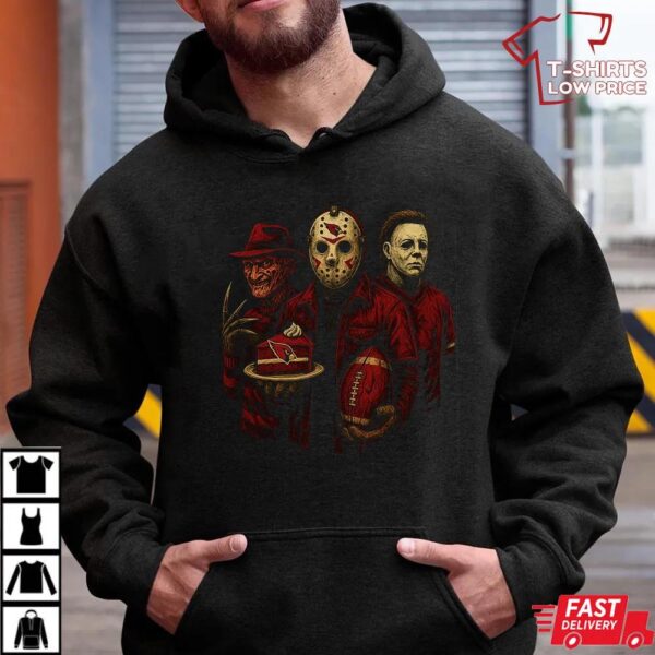 Freddy Krueger Jason Voorhees Michael Myers Arizona Cardinals Halloween T-Shirt