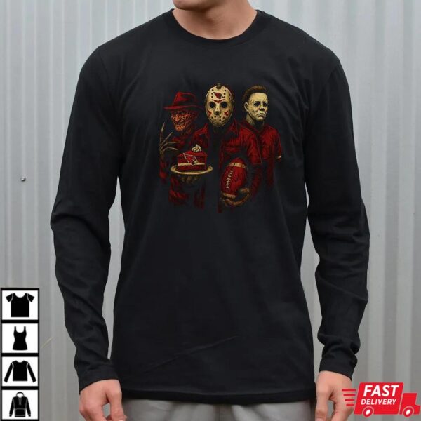 Freddy Krueger Jason Voorhees Michael Myers Arizona Cardinals Halloween T-Shirt