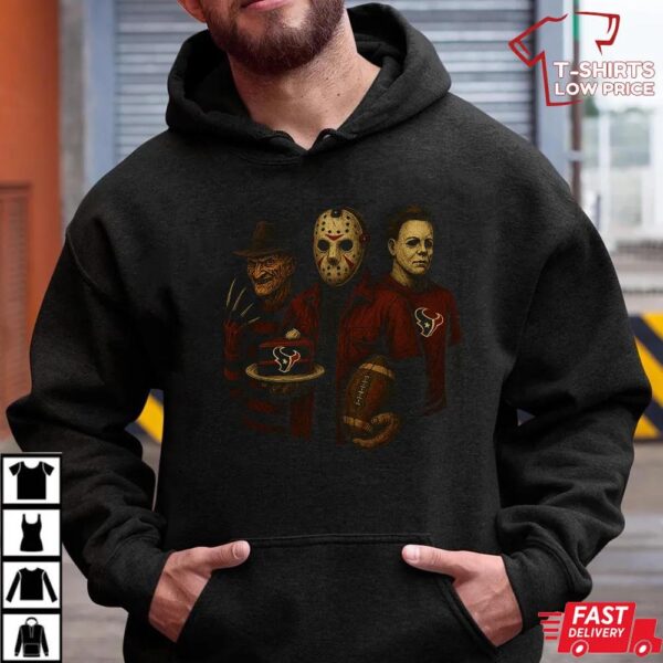 Freddy Krueger Jason Voorhees Michael Myers Houston Texans Halloween T-Shirt