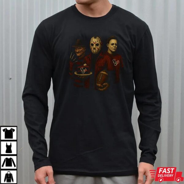 Freddy Krueger Jason Voorhees Michael Myers Houston Texans Halloween T-Shirt