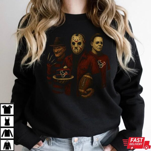 Freddy Krueger Jason Voorhees Michael Myers Houston Texans Halloween T-Shirt