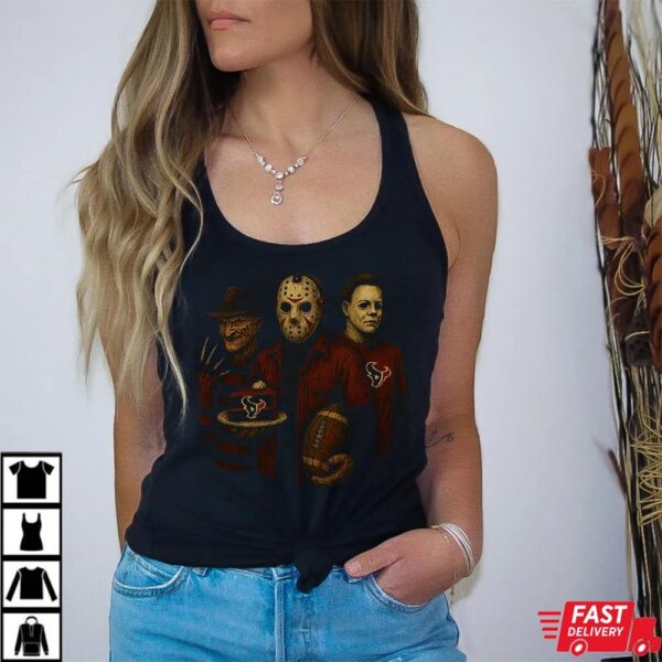 Freddy Krueger Jason Voorhees Michael Myers Houston Texans Halloween T-Shirt