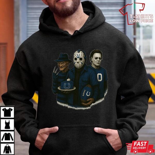 Freddy Krueger Jason Voorhees Michael Myers Indianapolis Colts Halloween T-Shirt