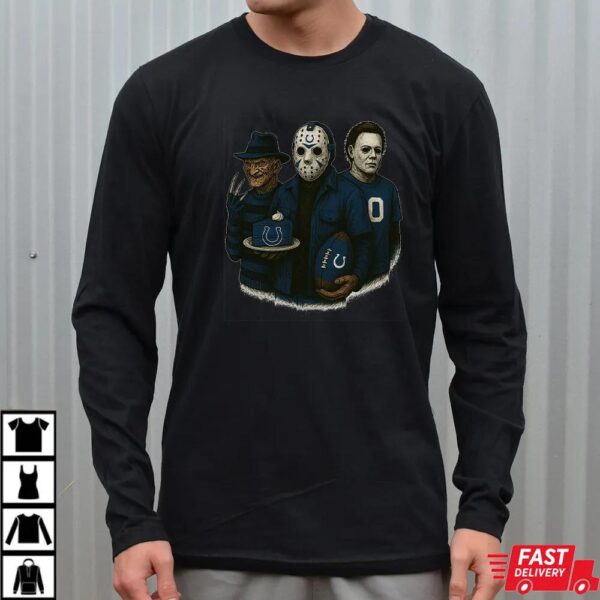 Freddy Krueger Jason Voorhees Michael Myers Indianapolis Colts Halloween T-Shirt