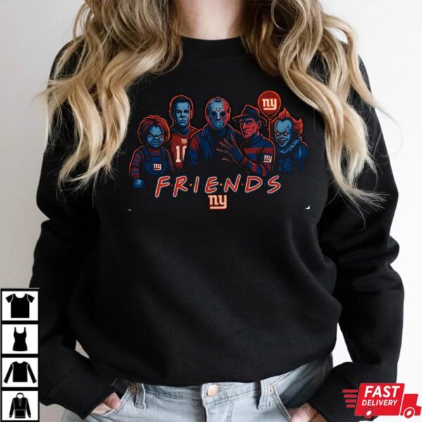 Horror Movie Friends New York Giants Halloween T-Shirt – Chucky, Jason, Freddy, Michael Myers & Pennywise Tee Horror Movie Friends New York Giants Halloween T-Shirt – Chucky, Jason, Freddy, Michael Myers & Pennywise Tee