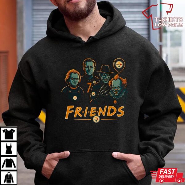 Horror Movie Friends Pittsburgh Steelers Halloween T-Shirt – Chucky, Jason, Freddy, Michael Myers & Pennywise Tee Horror Movie Friends Pittsburgh Steelers Halloween T-Shirt – Chucky, Jason, Freddy, Michael Myers & Pennywise Tee