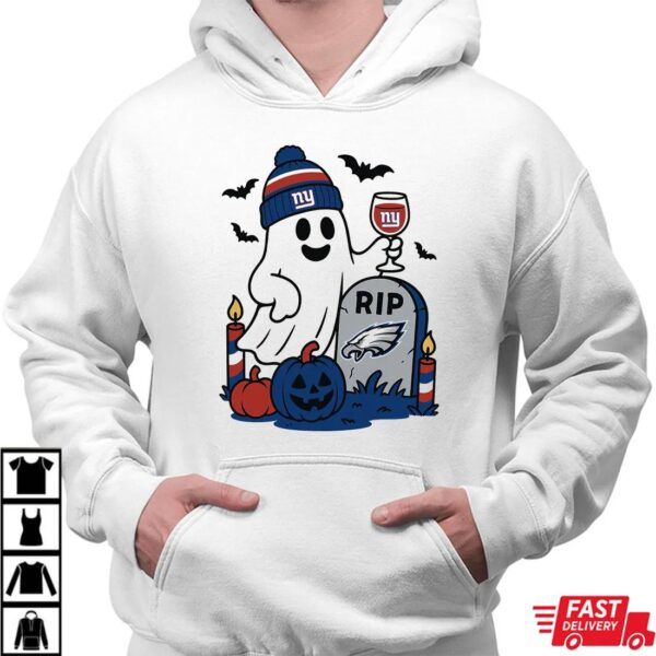New York Giants vs Philadelphia Eagles Halloween Ghost RIP T-Shirt New York Giants vs Philadelphia Eagles Halloween Ghost RIP T-Shirt