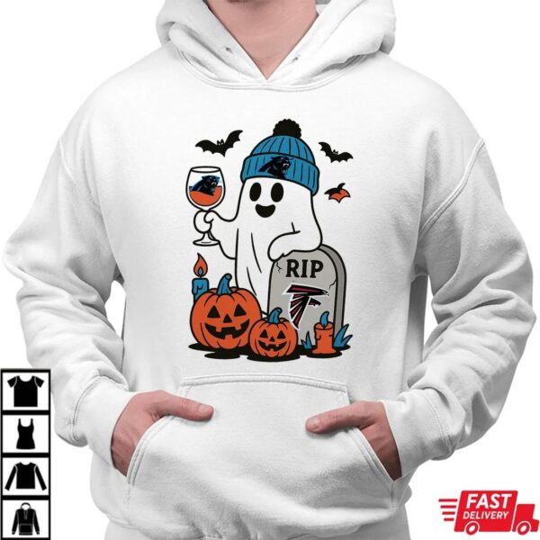 Carolina Panthers vs Atlanta Falcons Halloween Ghost RIP T-Shirt Carolina Panthers vs Atlanta Falcons Halloween Ghost RIP T-Shirt