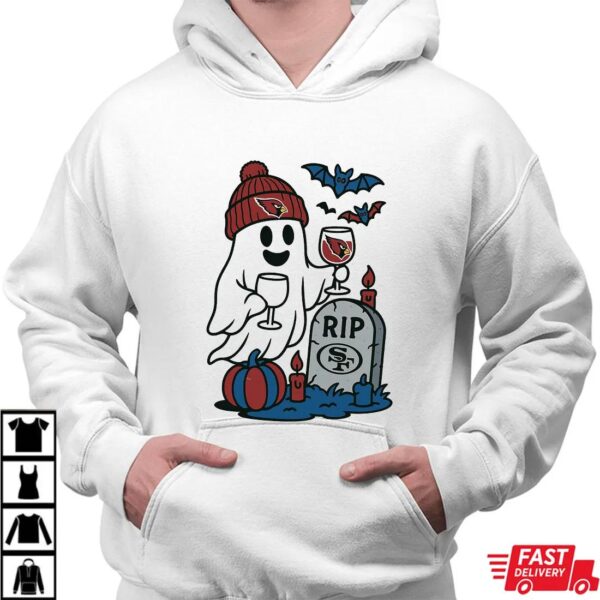 Arizona Cardinals vs San Francisco 49ers Halloween Ghost RIP T-Shirt Arizona Cardinals vs San Francisco 49ers Halloween Ghost RIP T-Shirt