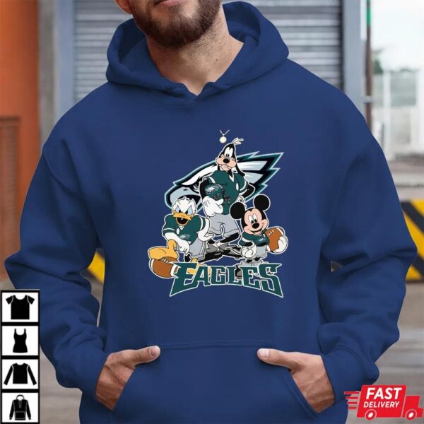 Disney Eagles Squad T-Shirt – Mickey, Donald & Goofy Philadelphia Eagles Fan Tee Disney Eagles Squad T-Shirt – Mickey, Donald & Goofy Philadelphia Eagles Fan Tee
