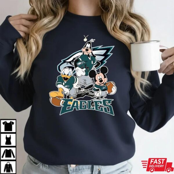 Disney Eagles Squad T-Shirt – Mickey, Donald & Goofy Philadelphia Eagles Fan Tee Disney Eagles Squad T-Shirt – Mickey, Donald & Goofy Philadelphia Eagles Fan Tee
