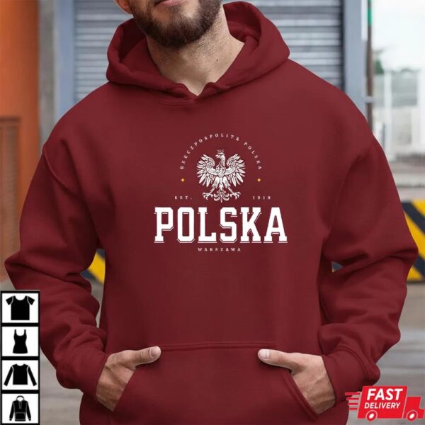 Polska 1918 Sweatshirt – Warsaw Eagle Polish Heritage Shirt Polska 1918 Sweatshirt – Warsaw Eagle Polish Heritage Shirt