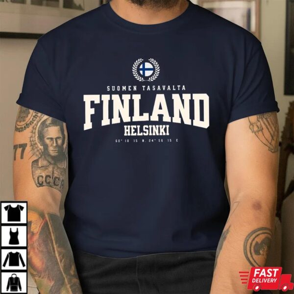 Finland Helsinki T-Shirt – Nordic Flag Heritage Tee Finland Helsinki T-Shirt – Nordic Flag Heritage Tee