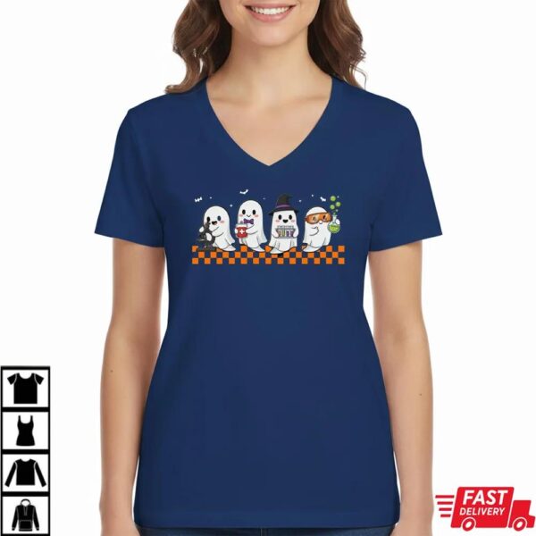 Spooky Lab Squad T-Shirt – Cute Ghost Scientist Halloween Science Tee for Teachers & Lab Lovers
