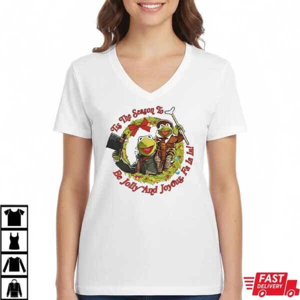 Tis The Season To Be Jolly And Joyous T-Shirt – Kermit Christmas Holiday Graphic Tee
