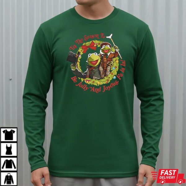 Tis The Season To Be Jolly And Joyous T-Shirt – Kermit Christmas Holiday Graphic Tee