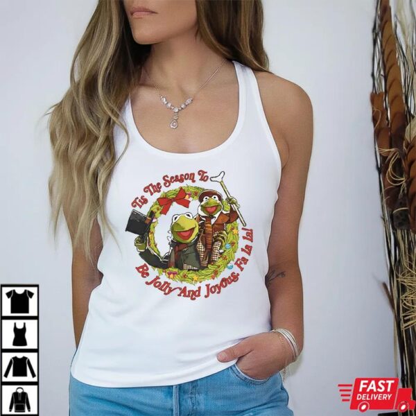 Tis The Season To Be Jolly And Joyous T-Shirt – Kermit Christmas Holiday Graphic Tee