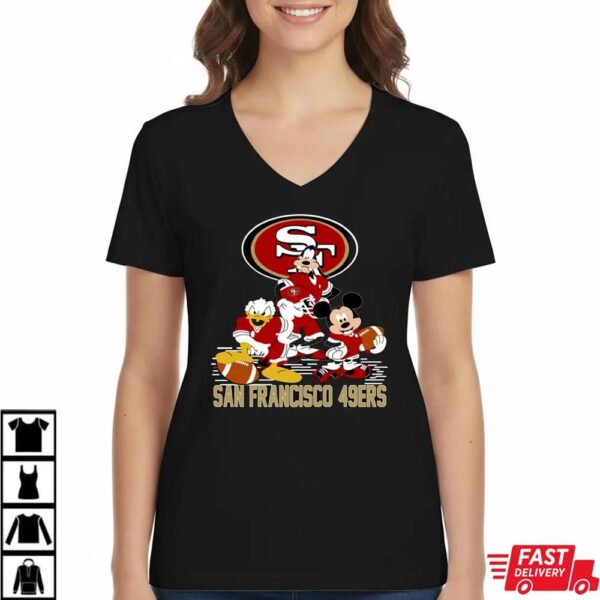 Mickey Donald Goofy San Francisco 49ers T-Shirt Mickey Donald Goofy San Francisco 49ers T-Shirt
