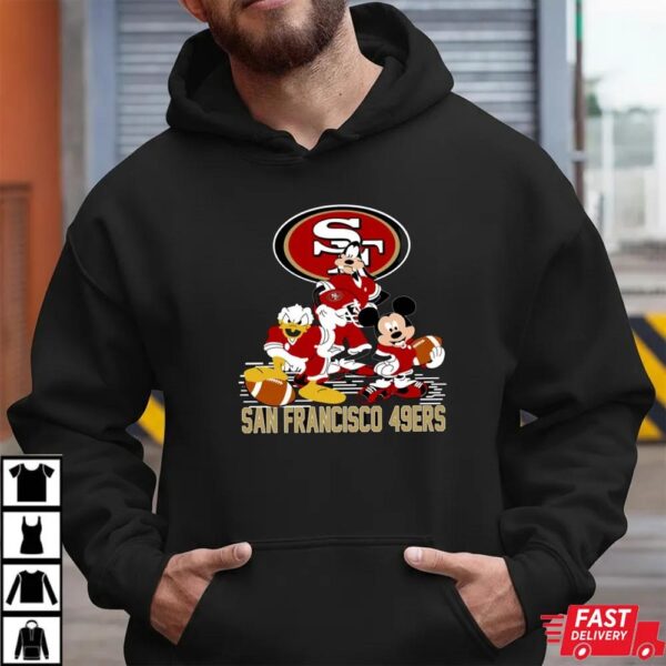Mickey Donald Goofy San Francisco 49ers T-Shirt Mickey Donald Goofy San Francisco 49ers T-Shirt